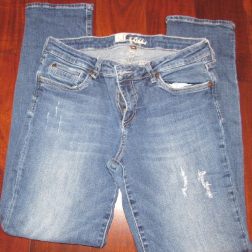 Kut From The Kloth KP570MB2 Skinny Jeans Size 10 Medium Wash Distressed